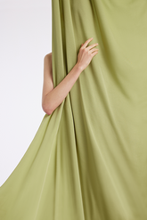 a piece of green silk fabric